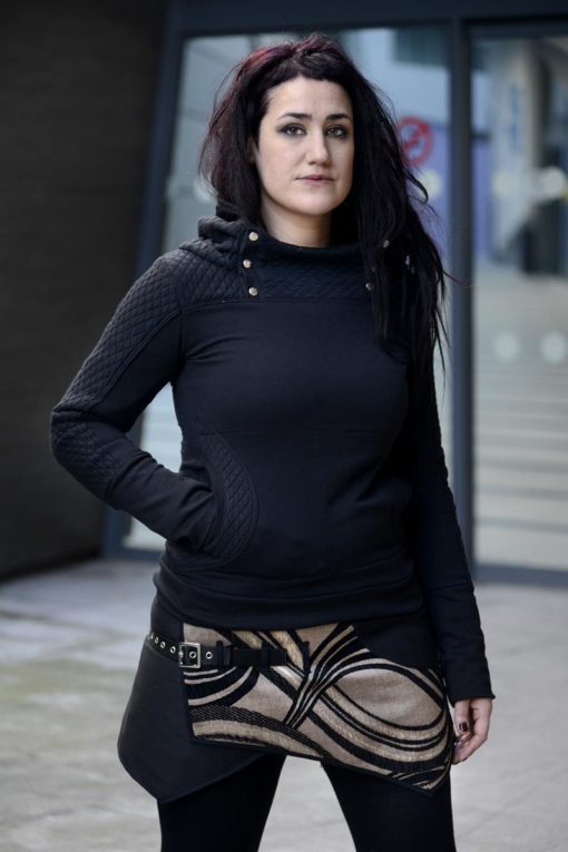 Falda hebillas beige